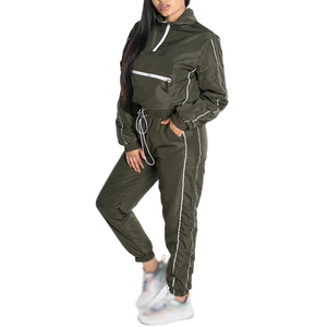 <b>Women</b> Clothing 2 Piece Sweatpants and Hoodie Set Custom Harem Pants Set <b>Women</b> <b>Windbreaker</b> Tracksuit For Oem service - Product Image 2