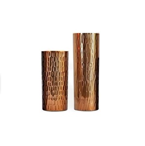Handmade Fancy Coastal Modern Iron Flower Vase Set of 2 for Housewarming - Product Image 6