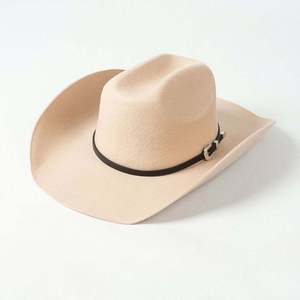 Sombrero Vaquero de Fieltro 100% Lana, Moda Otoño Invierno 2026, Estilo Casual para Exteriores y Fiestas, con Hebilla y Ala Ancha, Unisex - Product Image 5