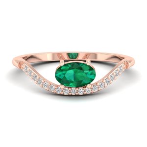 REYES Customizable 925 Sterling <b>Silver</b> GRA Certified Moissanite Engagement <b>Rings</b> Oval Cut 0.5 Carat <b>Emerald</b> Gemstone Jewelry - Product Image 5