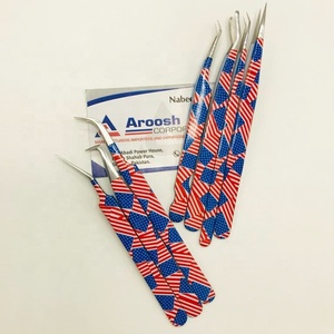 Pince à cils en acier inoxydable de haute qualité en gros pince à épiler pointue avec papier enduit pour l'extension des cils - Product Image 3