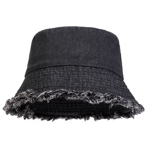 Sombrero de Pescador Unisex de Mezclilla, Color Sólido, Borde Deshilachado, Estilo Casual para Primavera/Verano, 56-58CM, Estilo Adulto - Product Image 3