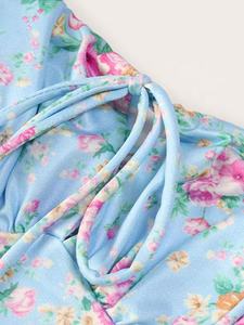 Robe de plage imprimée à col, longueur genou, motif floral naturel, décontractée et élégante, collection Printemps-Été-Automne 2026, vente en gros, ODM - Product Image 2