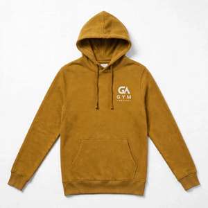 Sweat à capuche d'hiver pour homme GYM ACTIVE, vente en gros, respirant, 100% coton tricoté, 340 GSM, imprimé lettres - Product Image 1