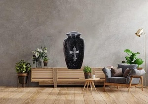 aluminium high class urn <b>vase</b> aluminium superior quality urn aluminium top grade <b>memorial</b> urn aluminium fine finis <b>vase</b> - Product Image 6