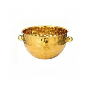 Hammered Metal Gold Color Sweets Serving <b>Bowl</b> Stylish Decorative New Arrival Snack <b>Dessert</b> <b>Bowl</b> For Home Dining Table - Product Image 1