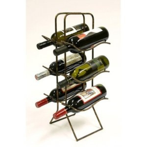 Hot Selling Antique Metal Wine <b>Rack</b> 6 Bottle Capacity <b>Display</b> Stand Home Furniture Handmade Wine <b>Racks</b> - Product Image 1