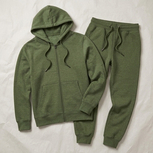 Men's Full Zip Breathable Streetwear <b>Hoodie</b> Tracksuit Set Casual Sportswear Jogger Pants Activewear for Training and Daily Wear - Product Image 4