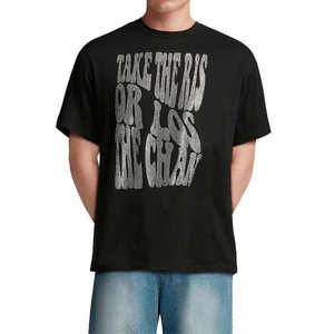 Camisetas con Pedrería de Diseño Nuevo al por Mayor para Hombre, Camisetas Estampadas de Moda Urbana, Camisetas con Pedrería de Diseño Personalizado para Hombre - Product Image 1
