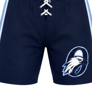 Ensemble short et maillot de hockey sur glace sublimé blanc et bleu pour homme, en polyester, col en V, uniforme sportif, tenue d'équipe, vêtements d'entraînement - Product Image 6