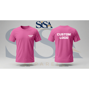 เสื้อยืดคอตตอนสีชมพูแบบโอเวอร์ไซส์สำหรับผู้ชาย ไซส์ 2XL 3XL 6XL ดีไซน์เรียบพร้อมลายดอกกุหลาบ หมายเลขรุ่นสำหรับการผลิตชุดกีฬา - Product Image 1
