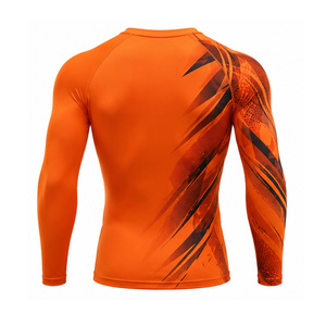 T-shirt de compression imprimé pour homme, idéal pour l'automne, personnalisable, pour la gym, le fitness, le sport, séchage rapide, respirant, extensible, vêtements de sport athlétiques - Product Image 4