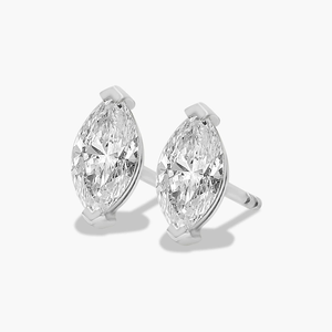 925 <b>Silver</b> Moissanite <b>Stud</b> <b>Earrings</b> Luxury Shimmering Marquise Cut Elegant Design Women's Gift Birthday - Product Image 3