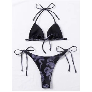 Ensembles de soutien-gorge et de culottes de bikini de haute qualité en coton, polyester ou élasthanne avec broderie pour les acheteurs en gros - Product Image 3