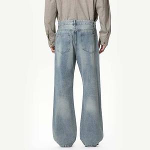 กางเกงยีนส์ยี่ห้อ Yali Vibe Spot แบบขายส่ง ทรงหลวม ขาตรง เอวกลาง ผ้าหนา สำหรับฤดูหนาวและฤดูใบไม้ร่วง ผู้ชาย รับผลิตแบบ OEM/ODM - Product Image 6