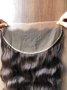 Peluca de cabello virgen ondulado frontal de encaje HD 13x6 de un solo donante indio 100% crudo sin procesar para exportación, talla grande, venta al por mayor - Product Image 6