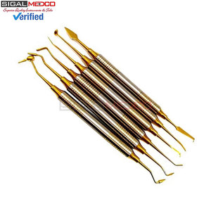 Juego de 6 instrumentos dentales para restauración de composite, herramientas de contorno y relleno con mango grueso, kit dental, instrumento médico - Product Image 4