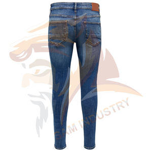 กางเกงยีนส์เดนิมผู้ชายสไตล์ฮิปฮอปสตรีทแวร์ สีพื้น ราคาส่งถูกจากโรงงาน - Product Image 6