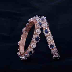 Brazalete Pacheli de Lujo en Oro Rosa de 14K con Diamantes Naturales de 10.74CT, Corte Ovalado, IJ SI IGI, Bañado en Rodio, Moderno, para Mujer - Product Image 1