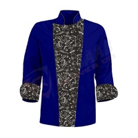 Vestes de cuisine respirantes à manches mi-longues pour cuisinier, serveur et serveuse, imprimées en noir et blanc, Cook-Cap
