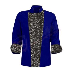 Vestes de cuisine respirantes à manches mi-longues pour cuisinier, serveur et serveuse, imprimées en noir et blanc, Cook-Cap - Product Image 3