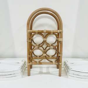 Rattan Wine Rack For Dining <b>Table</b> Styling And Functional Wine Bottle Holder For Everyday Home Use - Product Image 3