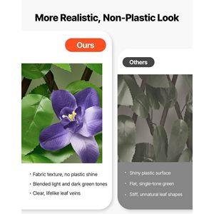 Schermo per Recinzione Espandibile 25,5 X 122, Pannello di Edera Artificiale Realistica con 50 Fascette, Parete Vegetale Artificiale Espandibile - Product Image 3