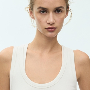 Women's Fitness Sporty Loose Fit Gym Tank <b>Tops</b> 100% Cotton Jersey Lace Front 140g OEM Services Factory Direct Sale - Product Image 5