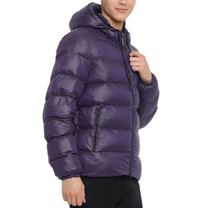 Veste en duvet compressible légère avec capuche en molleton coupe-vent pour hommes de la meilleure qualité en hiver Made in Pak - Product Image 3