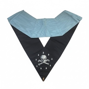 Collier de Maître Vénérable. Inscription Blazing Star, Collier de Maçon de Rite Français, Embellissement de Maçonnerie pour Officier avec Perles - Product Image 3