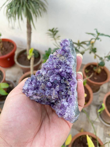 Amethyst Druzy <b>Cluster</b> | Natural Purple <b>Crystal</b> Geode Display | Mineral Specimen Home Decor & Gift - Product Image 5
