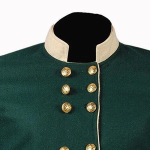 Men's <b>Black</b> <b>Wool</b> Hussar Jacket With Gold Embroidery And Faux Fur Collar Formal Winter <b>Coat</b> For Uniforms - Product Image 4