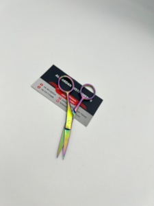 Rainbow-Multi Color Professional Hair <b>Extensions</b> Use Mini Cutting Scissors Surgical Grade Stainless Steel with Custom Logo - Product Image 2