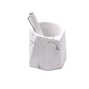 Desktop Pencil Holder Pen Stand Natural Stone and Marble Tumbler Toothbrush Multipurpose Holder at affordable price