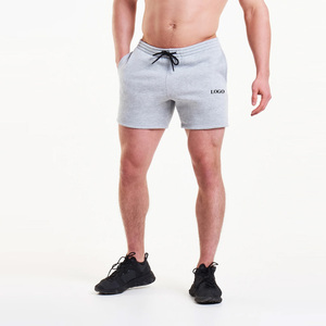 Pantalones cortos de color sólido para hombre, material suave al tacto, con diseño de logotipo personalizable y cintura elástica para mayor comodidad en verano, precio económico. - Product Image 1