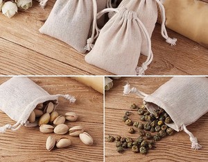 Polyester/Cotton Printed Drawstring <b>Seed</b> Bag Natural Color Eco Friendly Water Resistant Durable Reusable Small Pouch for <b>Storage</b> - Product Image 6