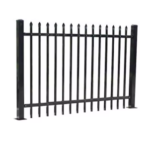 Panel de Cerca Metálica de Acero Negro Resistente con Punta de Lanza para Exteriores, Cerca de Seguridad para Jardín, Viviendas y Villas - Product Image 1