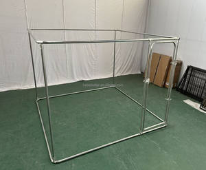 กรงสุนัขเหล็กชุบสังกะสีแบบจุ่มร้อน คอกสุนัขเหล็กชุบสังกะสี ทนทาน รั้วตาข่ายสำหรับสุนัขกลางแจ้ง - Product Image 3