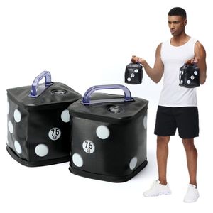 Set di Manubri Portatili Fun Dice Style da 15 libbre, Riempibili con Acqua, Pieghevoli, per Viaggio, Attrezzatura per Allenamento - Product Image 1
