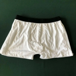Wholesale Sublimation Blank White <b>Polyester</b> Men <b>Boxer</b> Shorts With Black Soft Waistband Underwear Custom Own Design - Product Image 4