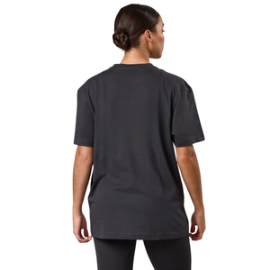 Camiseta Oversize de Algodón Suave para Mujer, Color Gris Carbón, Cuello Redondo, Ajuste Relajado, Estilo Boyfriend, Prenda Superior de Moda para Uso Diario - Product Image 2