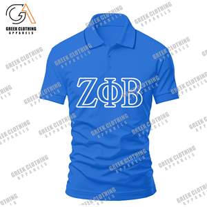 Camisetas Polo Bordadas de la Hermandad Zeta Phi Beta para Mujer |   Camiseta Polo Personalizada Bordada para Mujer, Estilo Nuevo - Product Image 3