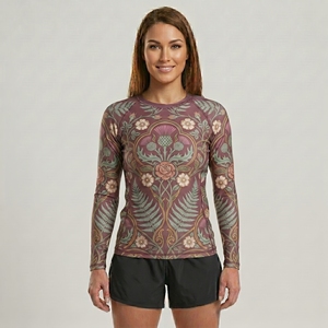Maillot de surf et de natation à manches longues pour femme, personnalisé, en Spandex/Nylon 240g, 100% prérétréci, service OEM - Product Image 4