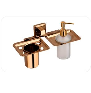 Wall Mounted Brass <b>Toothbrush</b> <b>Holder</b> Premium Bathroom Brush <b>Holder</b> Toothpaste Organizer - Product Image 3