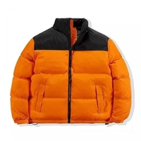 Veste matelassée unisexe personnalisée avec logo brodé, manteau d'hiver matelassé avec col montant et poche avant