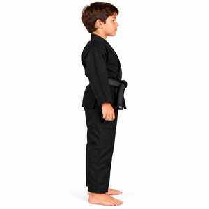 Kimono de Jiu-Jitsu Brésilien (BJJ) personnalisé noir pour enfants, uniforme de BJJ pour jeunes, vente en gros OEM - Product Image 4