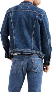 Veste en jean beige pour homme, boutonnée, coupe classique, couleur unie, coton, style décontracté, pour l'automne, avec poches et col carré - Product Image 4