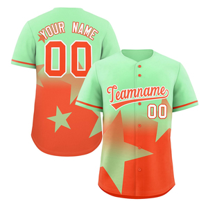 Camiseta de Béisbol Sublimada con Degradado de Color, Uniforme Personalizado para Equipos, Tela de Alto Rendimiento, Uniforme Profesional para Partidos de Clubes y Equipos - Product Image 1