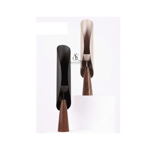 Modern Style Curved Metal <b>Incense</b> Burner Set With Elegant Wooden <b>Cone</b> Base. Luxury B2B Wholesale Home Fragrance & Decor Item - Product Image 1