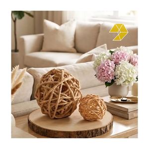 Bolas de Ratán de Color Natural para Decoración Navideña, Regalo, Bolas de Ratán de Colores Variados, Superventas, Adornos para Árboles de Navidad en Tendencia 2026 - Product Image 2